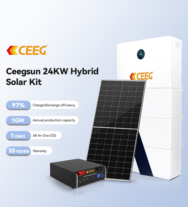 24KW混合式离网/并网太阳能套件储能一体机
